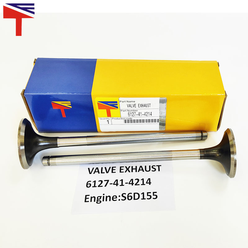 6127-41-4214 Exhaust Valve KOMATSU SA6D155 Motor Eksoz Supap İş Makinası Yedek Parça