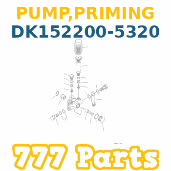 DK152200-5320 Pump Priming KOMATSU Engine, DK152200-5320 Mazot El Pompası KOMATSU Motor İş Makinası Yedek Parça