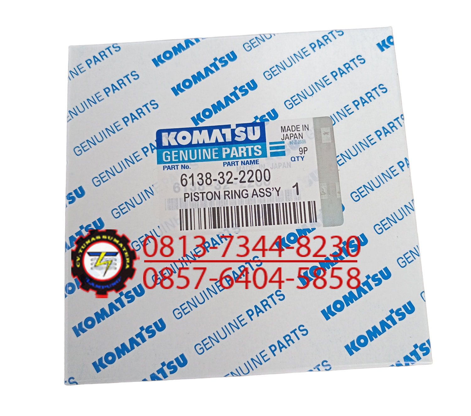 6138-32-2200 Piston Ring, Motor Segmanı KOMATSU S6D110 Motor WA420-1 İş Makinası Yedek Parça