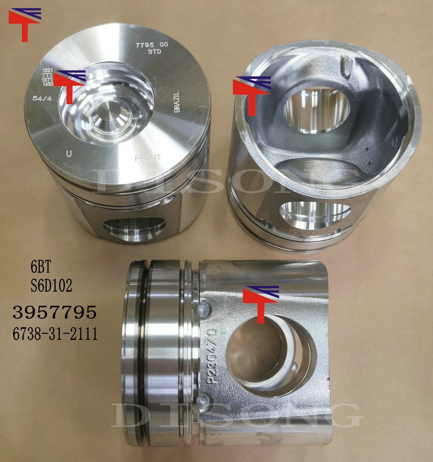3957795 Piston Engine 6BT5.9 Cummins Motor İş Makinası Yedek Parça