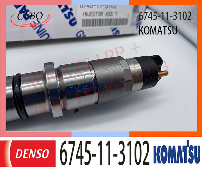 6745-11-3102 Injector KOMATSU Enjektör Komple SAA6D114E Motor İş Makinası Yedek Parça