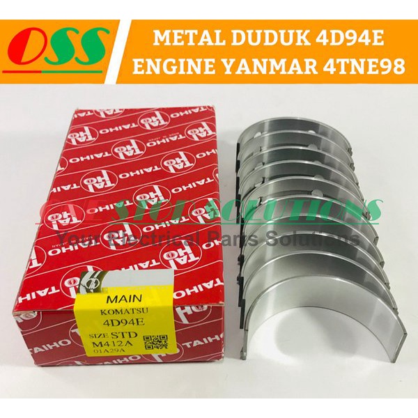 YM129900-02800 Main Metal Bearing Std 4D94E YANMAR Motor Ana Yatağı DETCH Motor Yatakları İş Makinası Yedek Parça