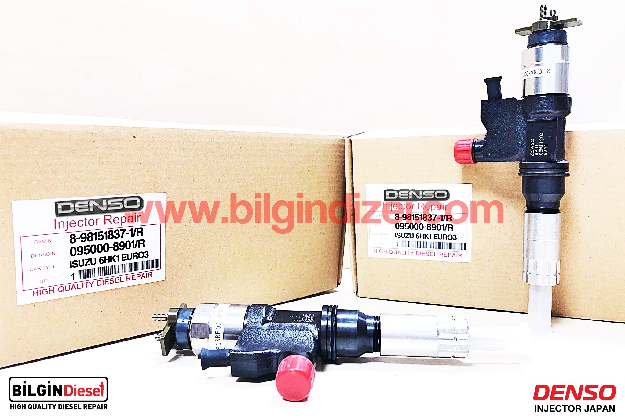 095000-00800 Injector DENSO Enjektör İş Makinası Yedek Parça