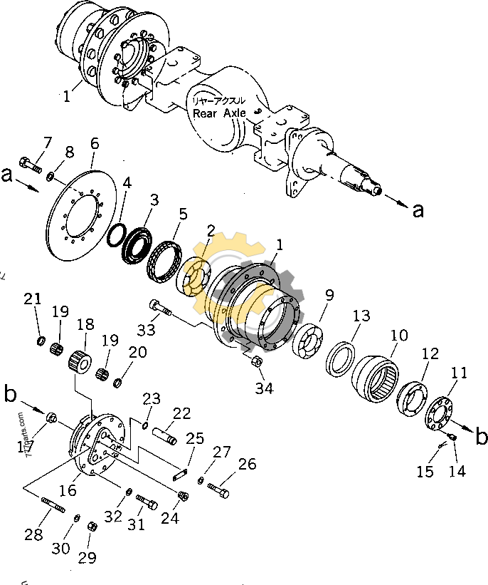 273-24-11135 Aks Şaftı JW100 KOMATSU Silindir Shaft Axle İş Makinası Yedek Parça