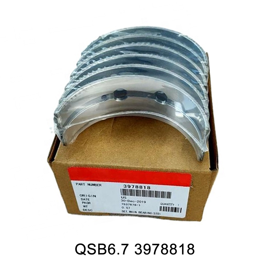 3978818 Main Bearing Crankshaft Upper Engine QSB6.7 Motor Ana Yatak Üst İş Makinası Yedek Parça