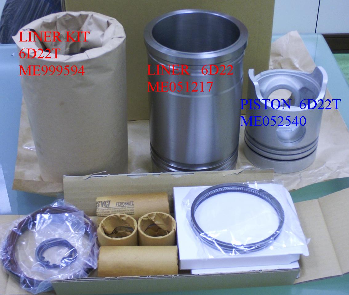 ME999594 Liner Set MITSUBISHI Motor 6D22T Engine Liner Set İş Makinası Yedek Parça