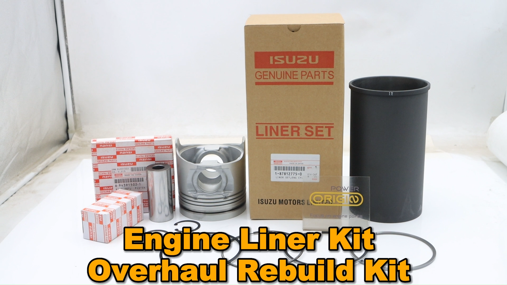 1-87813540-0 Piston + Segman + Gömlek Seti ISUZU 6HK1 Engine Liner Set 1878135400 İş Makinası Yedek Parça