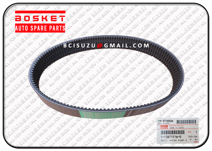 1-13671516-0 V-Belt Engine 6HK1 ISUZU Motor V-Kayışı 1136715160 İş Makinası Yedek Parça