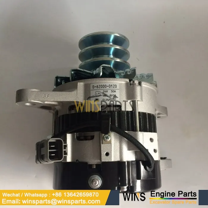 1-81200603-5 Alternator Sarj Dinamosu Motor 6HK1 Engine 1812006035, 181200-6035 İş Makinası Yedek Parça