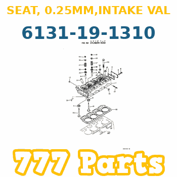 6138-19-1310 Seat Intake Valve 0.25mm Engine KOMATSU, 6138-19-1310 Emme Supap Bagası 0.25mm KOMATSU Motor İş Makinası Yedek Parça