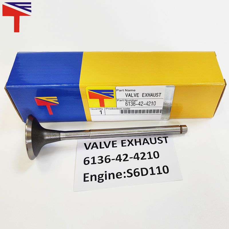 6136-42-4210 Exhaust Valve Engine KOMATSU, 6138-42-4110 Eksoz Supap KOMATSU Motor İş Makinası Yedek Parça
