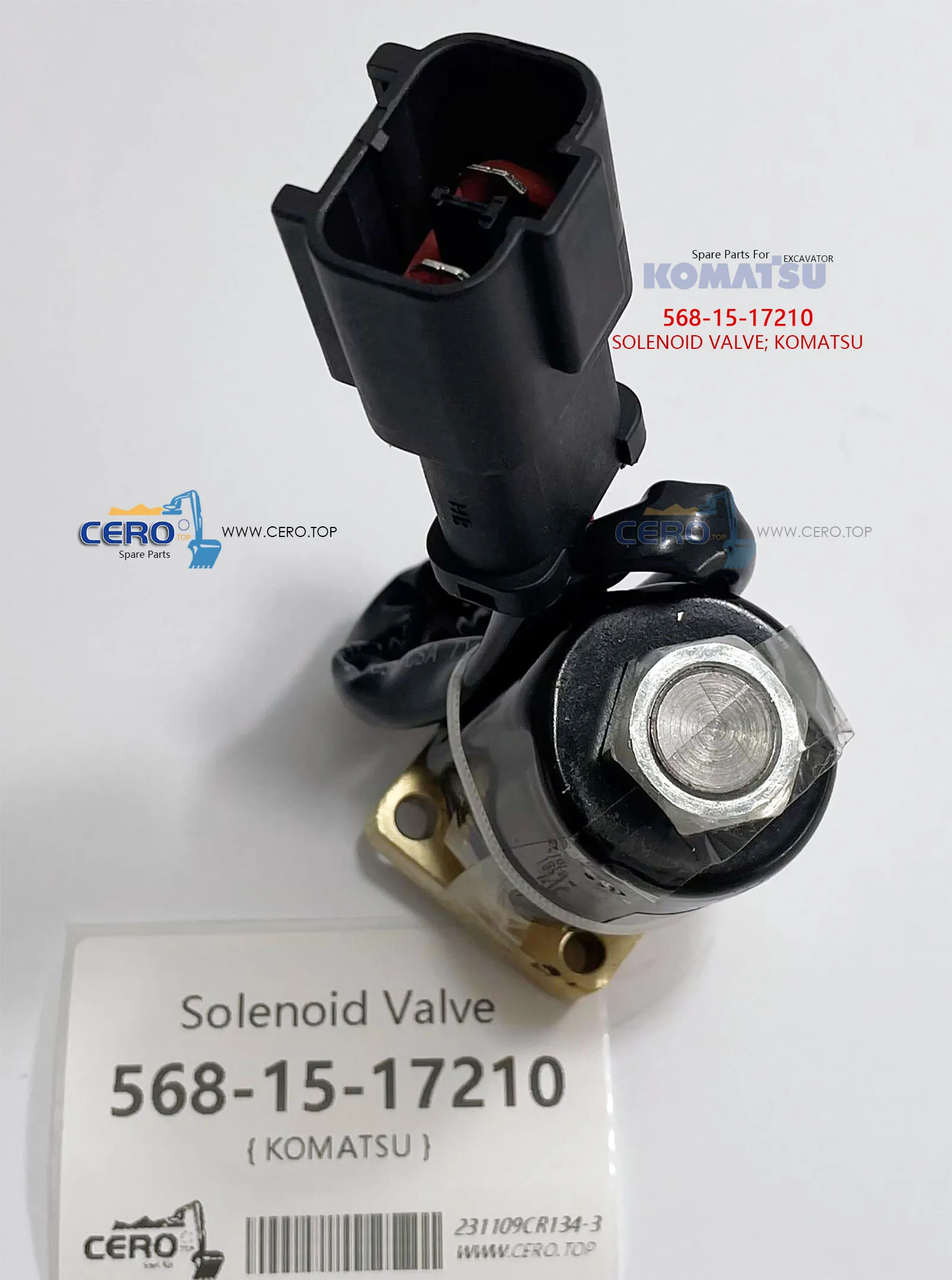 568-15-17210 Şanzıman Vites Bobini KOMATSU Selenoid Valve Assy Transmision İş Makinası Yedek Parça