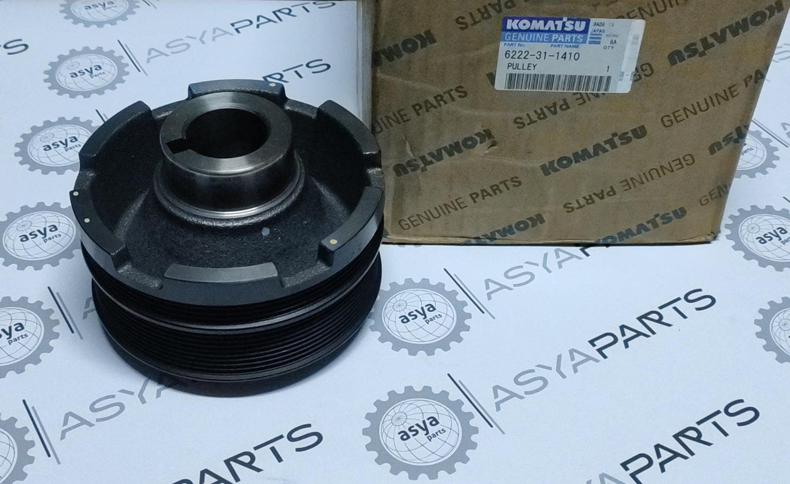 6222-31-1410 Krank Kasnağı KOMATSU Motor S6D108 İş Makinası Yedek Parça