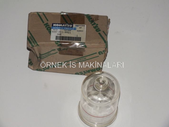 600-311-9921 Case Water Separator KOMATSU Motor Yakıt Mazot Su Ayırıcı Filitre Tası İş Makinası Yedek Parça