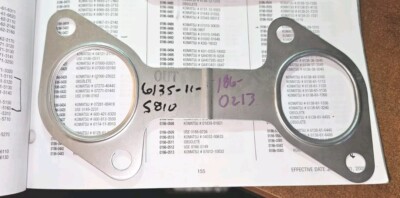 6136-11-5810 Gasket Exhaust Manifold KOMATSU S6D105 Motor Eksoz Manifold Contası İş Makinası Yedek Parça