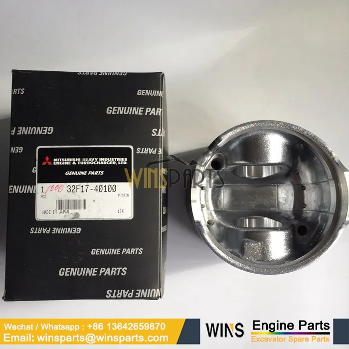32F17-40100 Piston Engine MITSUBISHI Motor Pistonu S6KT İş Makinası Yedek Parça