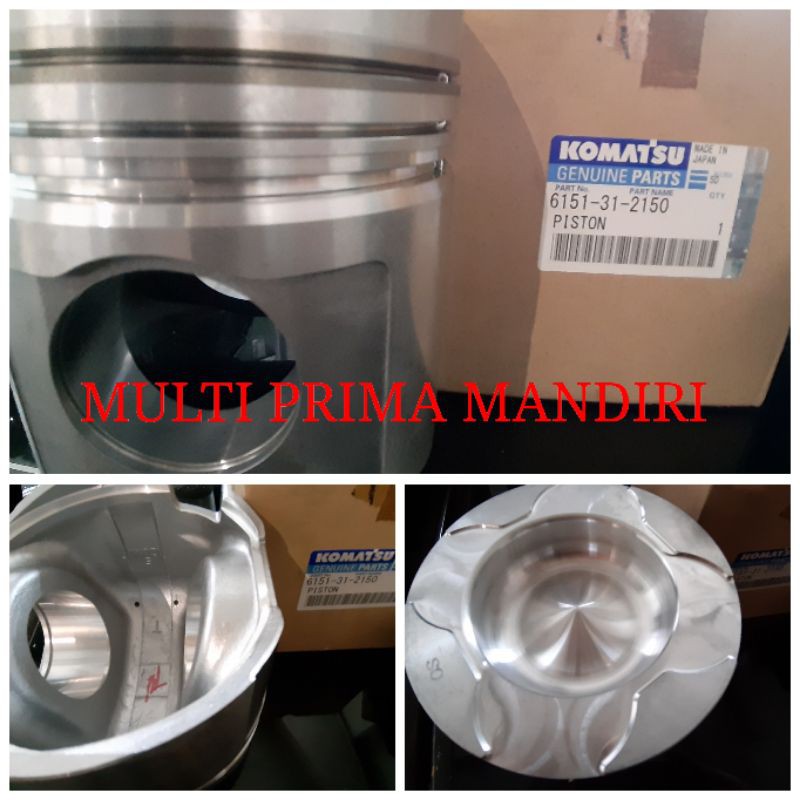 6151-31-2150 Motor Pistonu KOMATSU S6D125 Piston Engine İş Makinası Yedek Parça