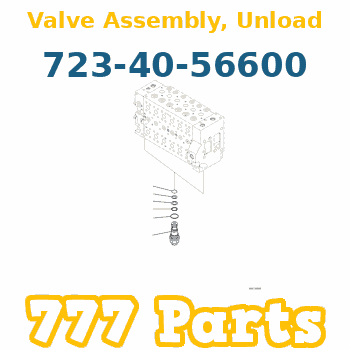 723-40-56600 Hidrolik Valf KOMATSU Unload valve assy İş Makinası Yedek Parça