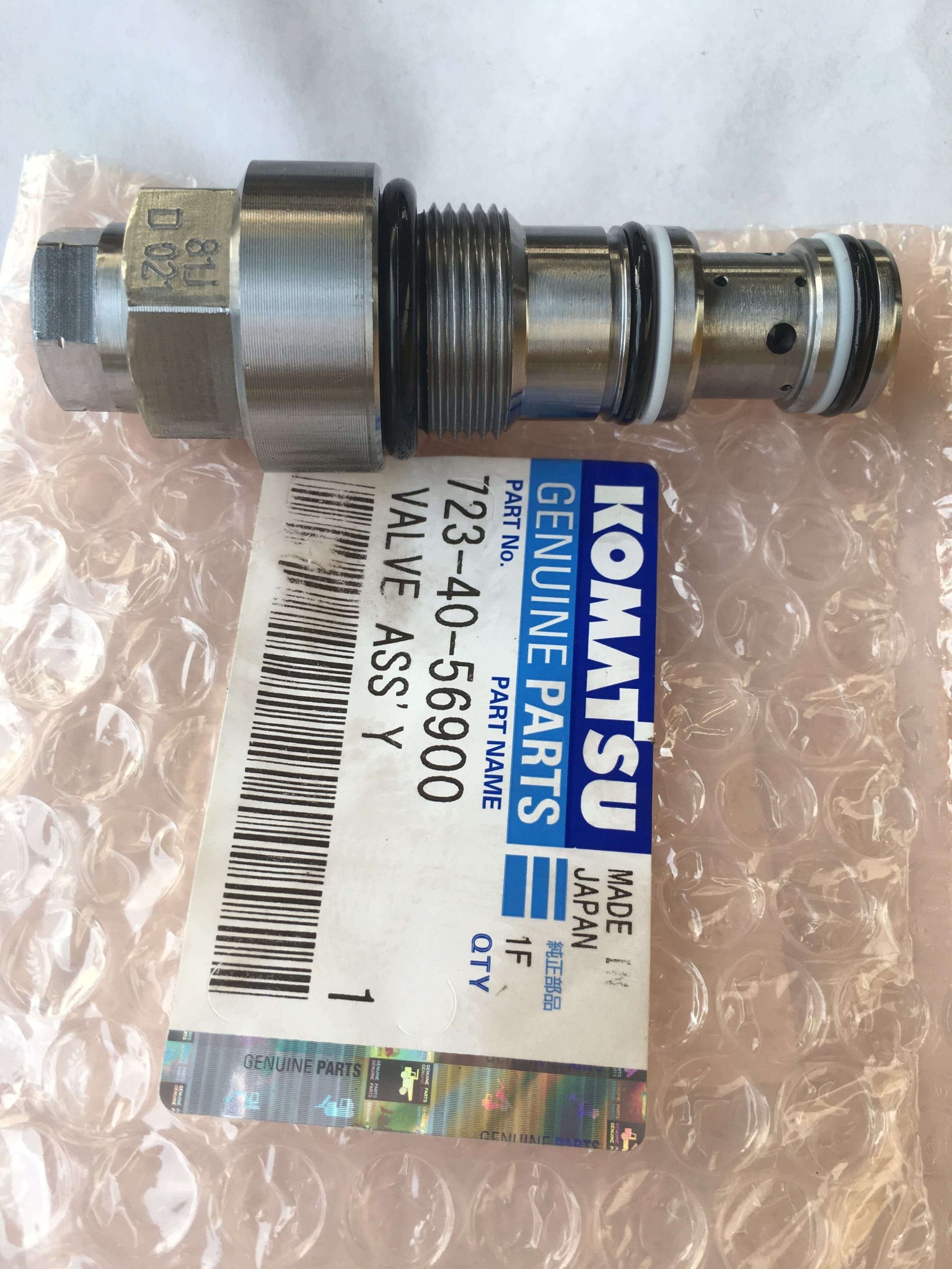 723-40-56900 Valve Assy Unload KOMATSU Relif Boşaltma Valfi İş Makinası Yedek Parça