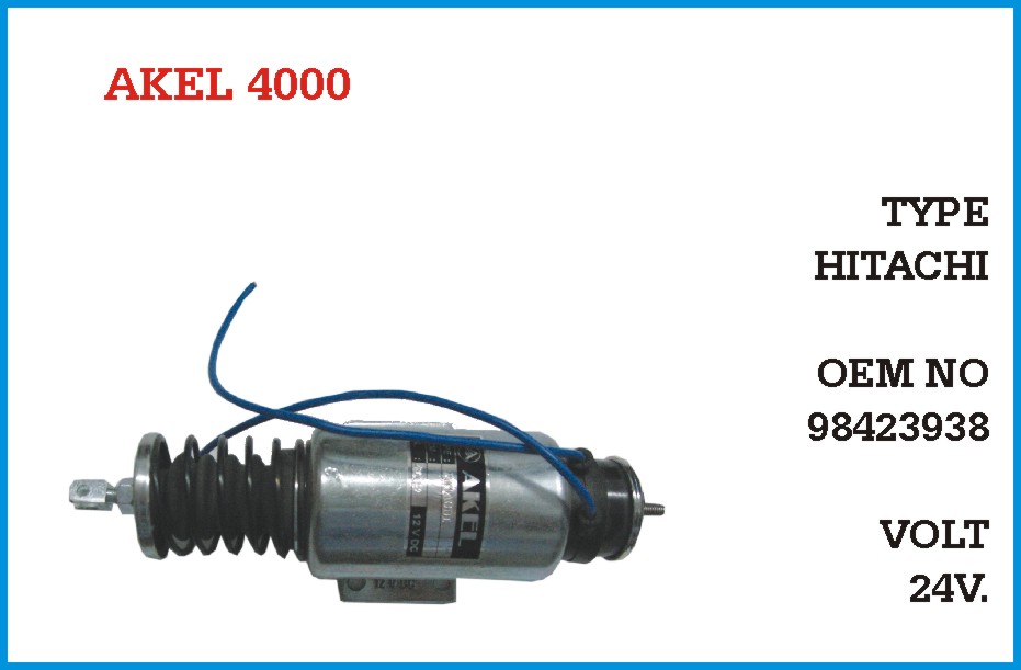 98423938 Stop Selenoidi 24v HITACHI İş Makinası Yedek Parça