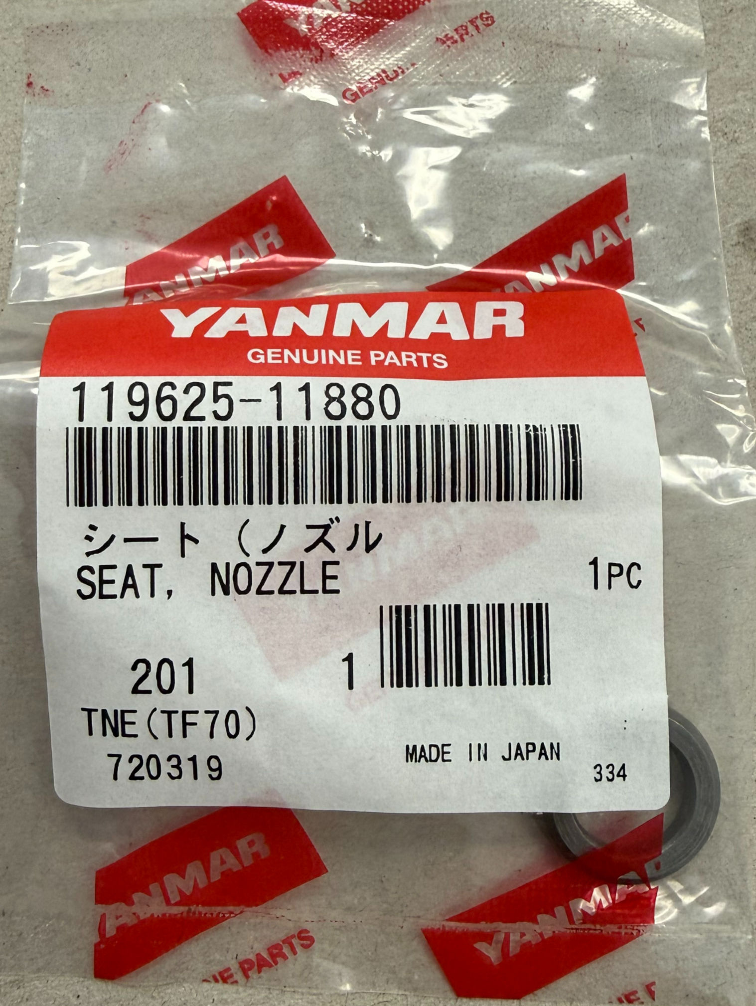 YM119625-11880 Seat  Engine YANMAR Motor Enjektör Alt Pulu İş Makinası Yedek Parça
