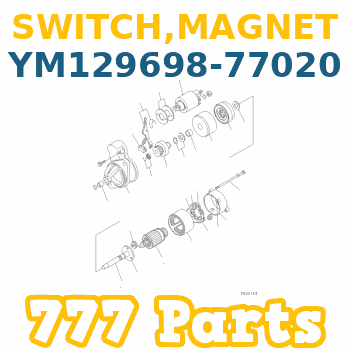 YM129698-77020 Marş Dinamo Otomatiği Motor KOMATSU - YANMAR Engine, Starter Magnet Switch İş Makinası Yedek Parça