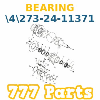 273-24-11371 Masura rulman Cer KOMATSU JW100 Needle bearing final drive İş Makinası Yedek Parça