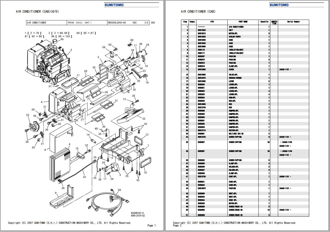 SUMITOMO SH240-5 Eskavatör 4HK1X ISUZU Motor Rektefiye Yedek Parçaları İş Makinası Yedek Parça