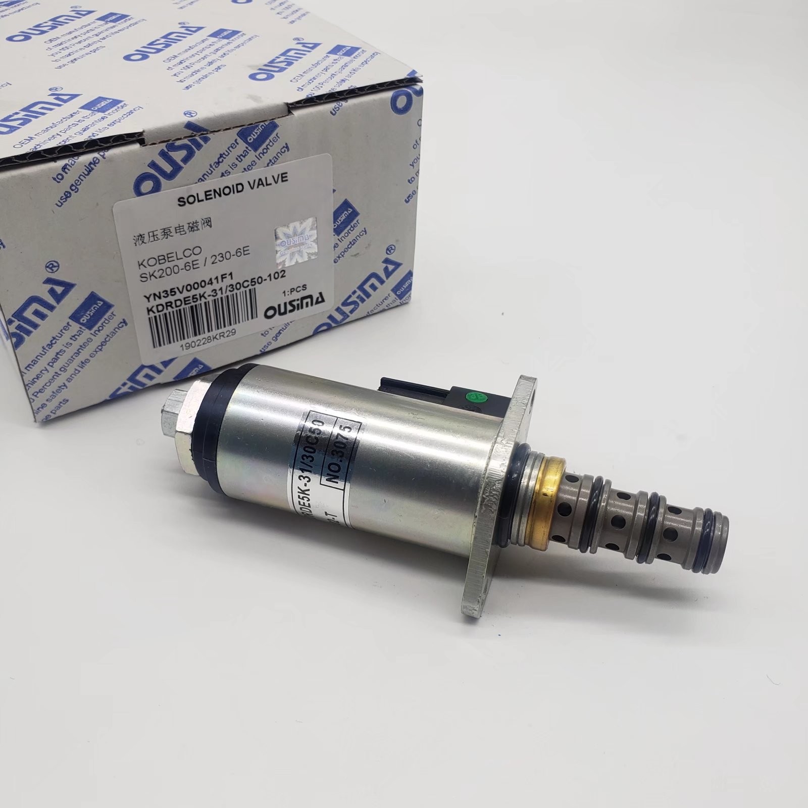 YN35V00041F1 Selenoid valf hidrolik KOBELCO Selenoid valve İş Makinası Yedek Parça