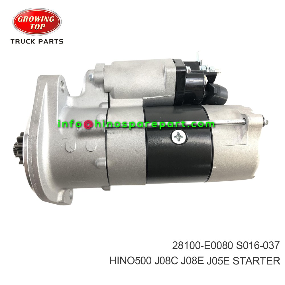 28100-E0080 Marş dinamosu 24v 5kw Motor HINO J08C Engine Starter Motor İş Makinası Yedek Parça