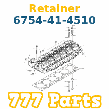 6754-41-4510 Retaine Valve KOMATSU Engine SAA6D107 Motor Supap Yayı Üst Pulu İş Makinası Yedek Parça