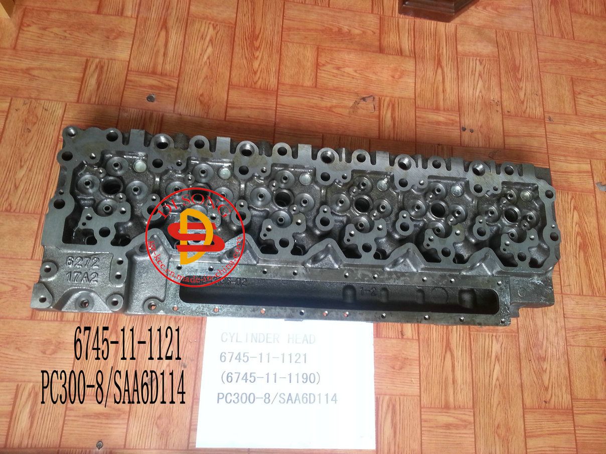6745-11-1121 Cylinder Head KOMATSU Engine SAA6D114E, 6745-11-1121 Silindir Kapağı KOMATSU Motor SAA6D114E İş Makinası Yedek Parça