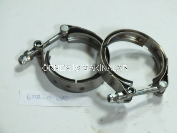 6738-11-4380 Clamp Turbocharger SAA6D114E Komatsu Turbo Hortum Kelepçesi İş Makinası Yedek Parça