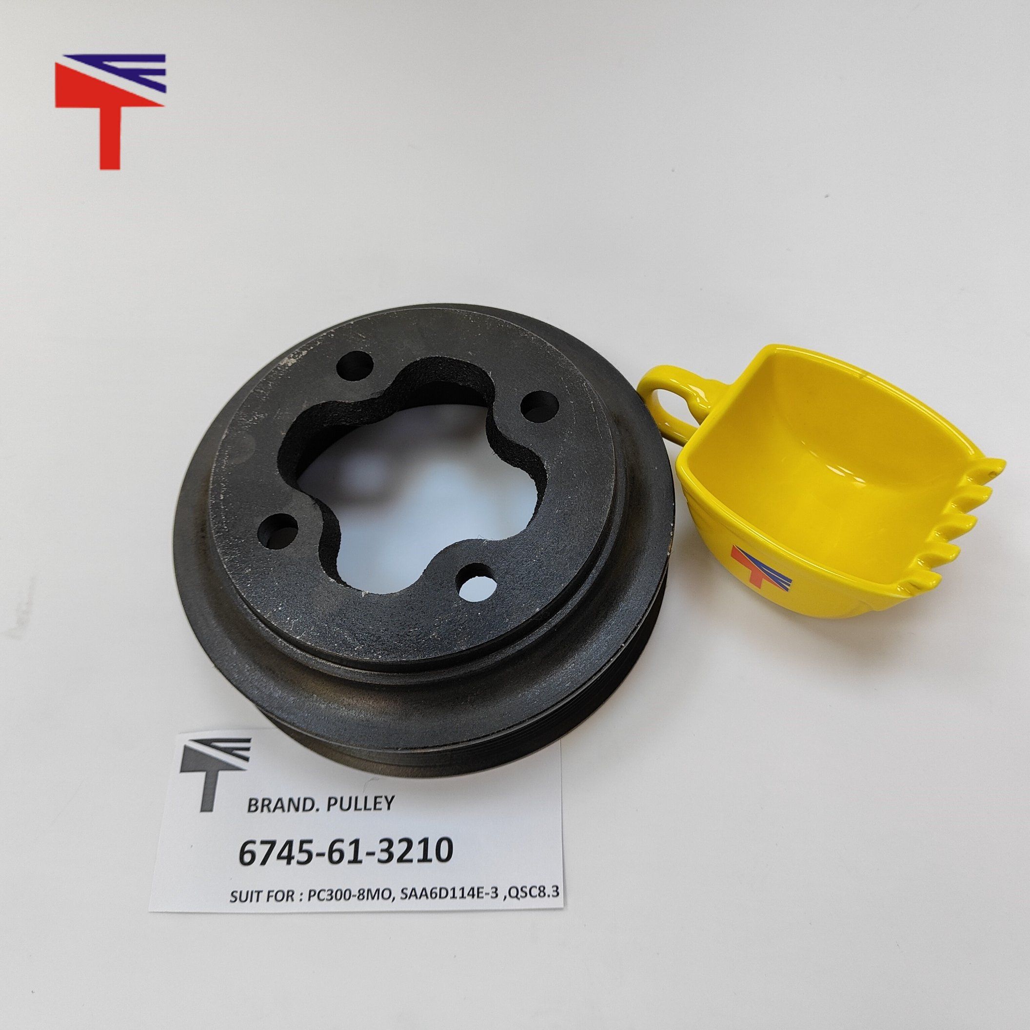 6745-61-3210 Pulley CrankShaft KOMATSU SAA6D114E Motor Krank Pulesi İş Makinası Yedek Parça