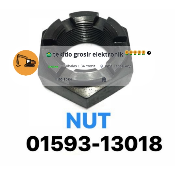 01593-13018 NUT KOMATSU SOMUN, KOMATSU İş Makinası Yedek Parça