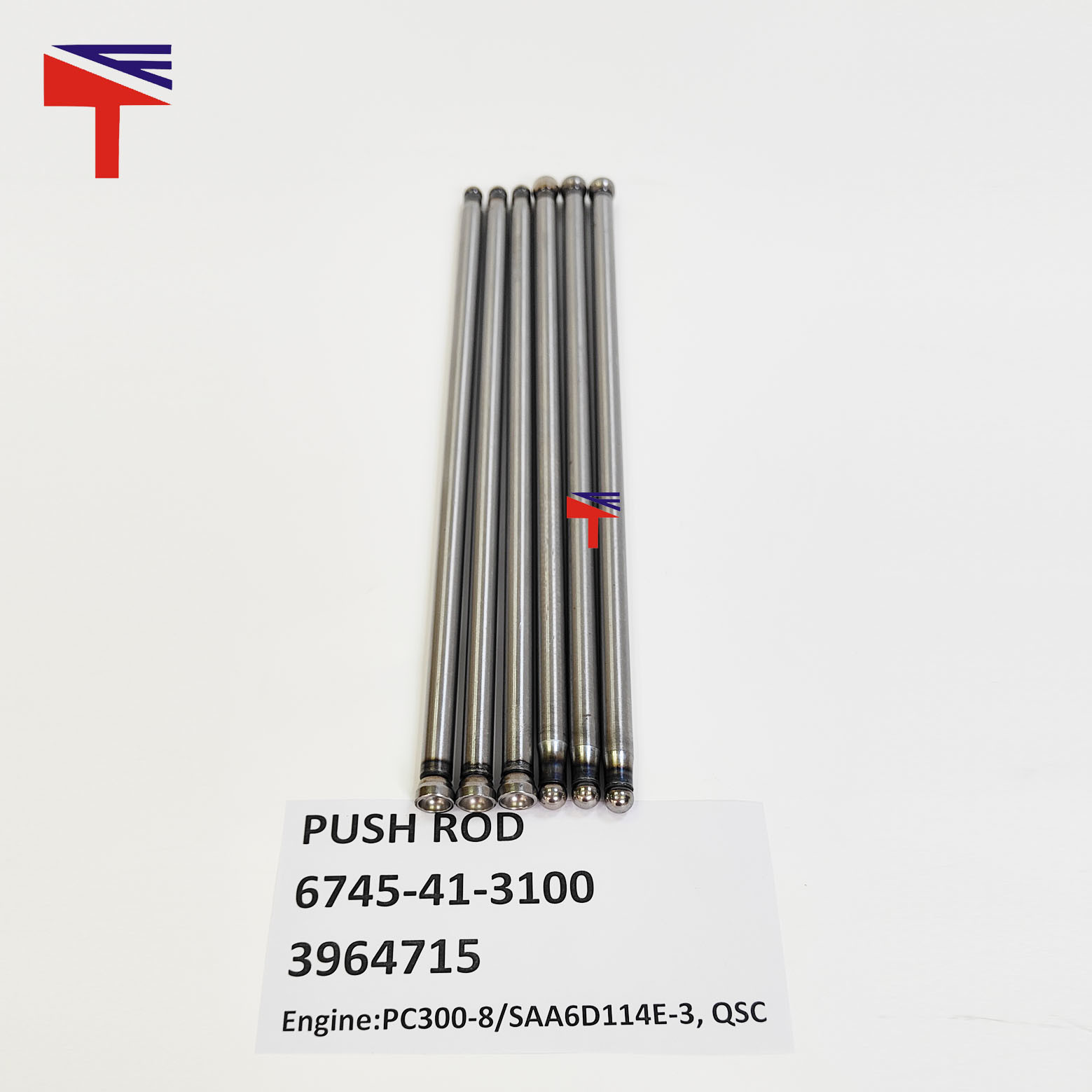 6745-41-3100 Push Rod, Supap itici Çubuk SAA6D114E Komatsu Motor İş Makinası Yedek Parça