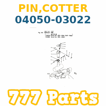 04050-03022 PIN KOMATSU PİM, KOMATSU İş Makinaları Pim Burç Yedek Parçaları İş Makinası Yedek Parça