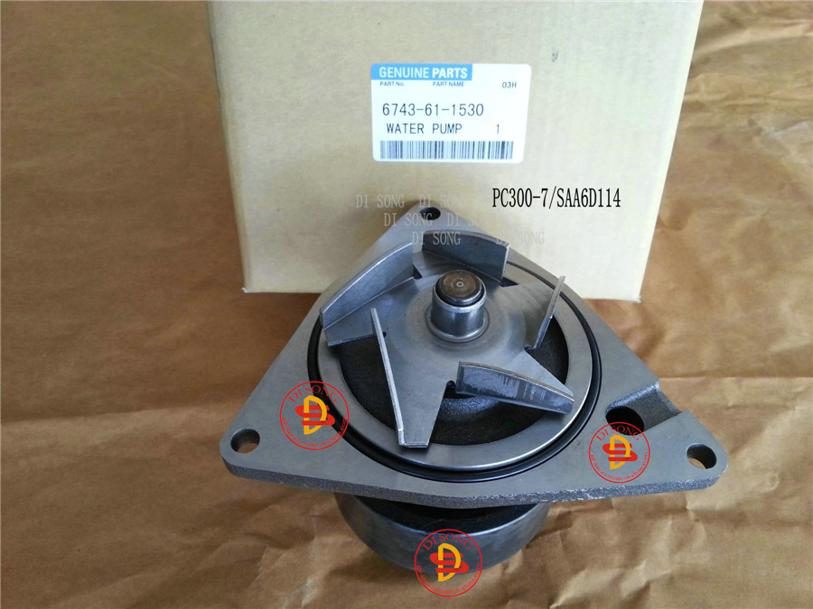 6743-61-1530 Water Pump, Devirdaim Su Pompası SAA6D114E Komatsu Motor İş Makinası Yedek Parça