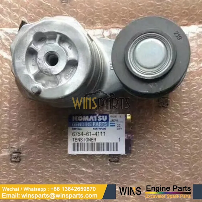 6743-61-4120 Tensioner V-Belt, V-Kayış Gergisi SAA6D114E Komatsu Motor İş Makinası Yedek Parça