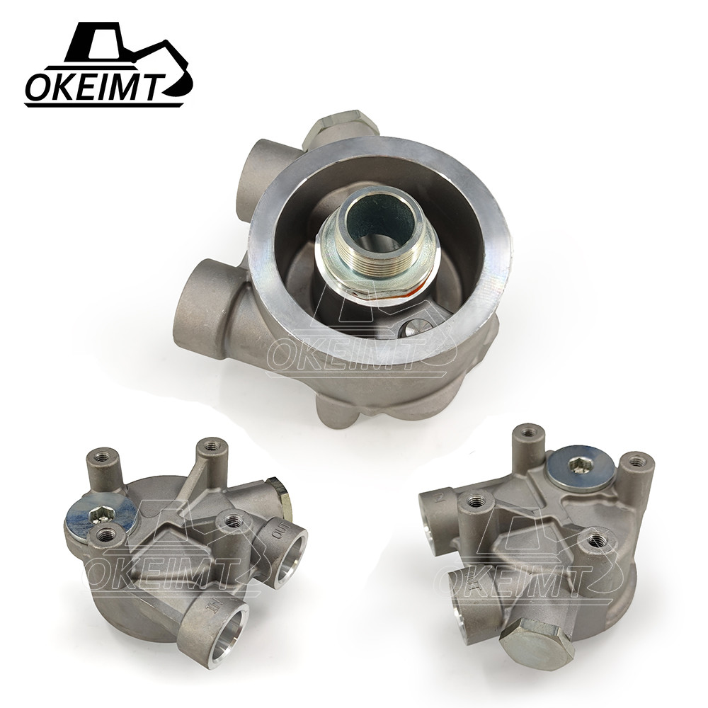 6212-51-5310 Head Oil Filter KOMATSU SA6D125E, SA6D140 Motor Yağ Filitre Bağlantı Kapağı İş Makinası Yedek Parça
