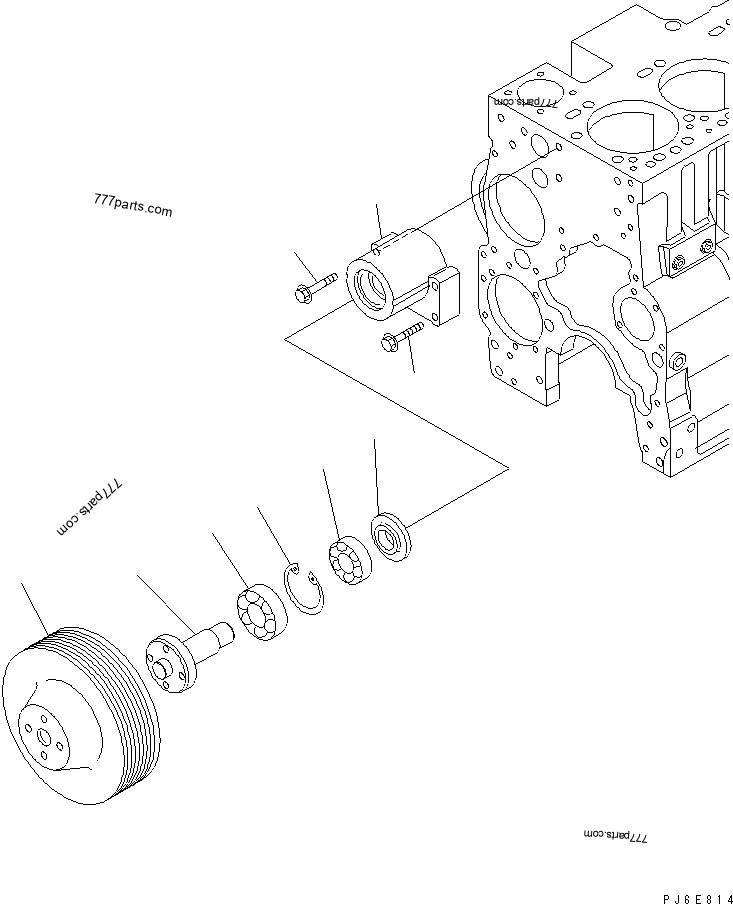 124236H92 Support Fan Pulley KOMATSU SA6D114E Motor Fan Tahrik Kasnağı İş Makinası Yedek Parça