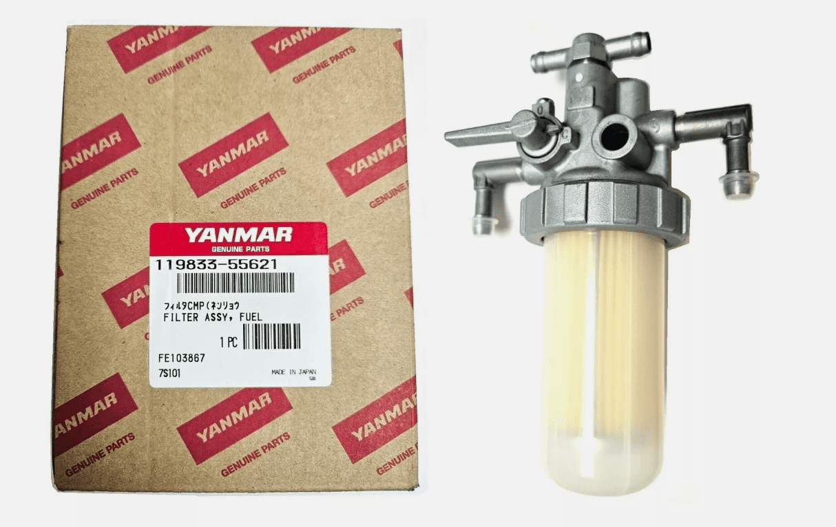 YM129053-55621 Filter Fuel Water, Mazot Su Ayırıcı Flitre YANMAR Motor İş Makinası Yedek Parça